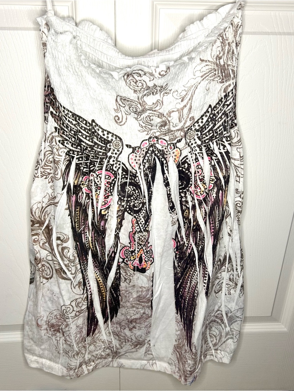 Y2k 2000s Affliction style tube babydoll top ⚜️